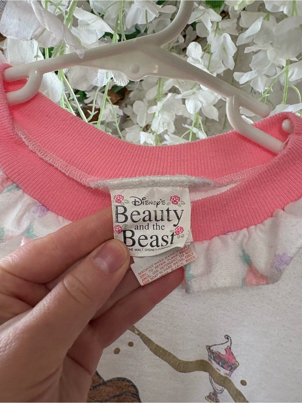 Vintage Beauty and the Beast Long Sleeve Top Pajama Top🌹 - Picture 3 of 6